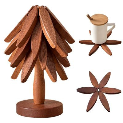 Wooden Creative Tree Heat Proof Mat
