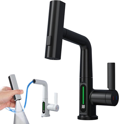 Digital Display Pull-Out Basin Faucet