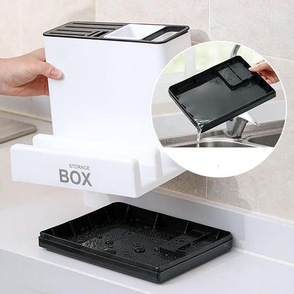 Plastic Tableware and Knife Storage Rack
